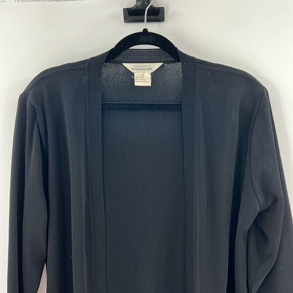 Misook Women's Ribbed Open Front Cardigan - Black - Small - Picture 2 of 5